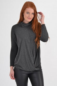 Cowl-Neck Knot Front