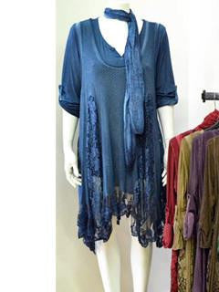 Two piece dress & scarf
