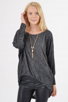 High-Low Speckled Top